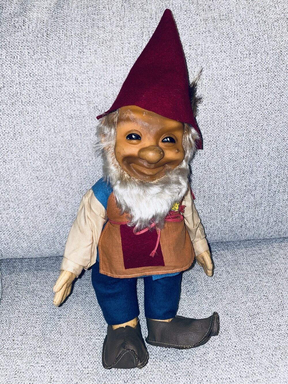14”Steiff "Gucki" Dwarf All Original With Tag & Hat Vintage Antique Doll Germany